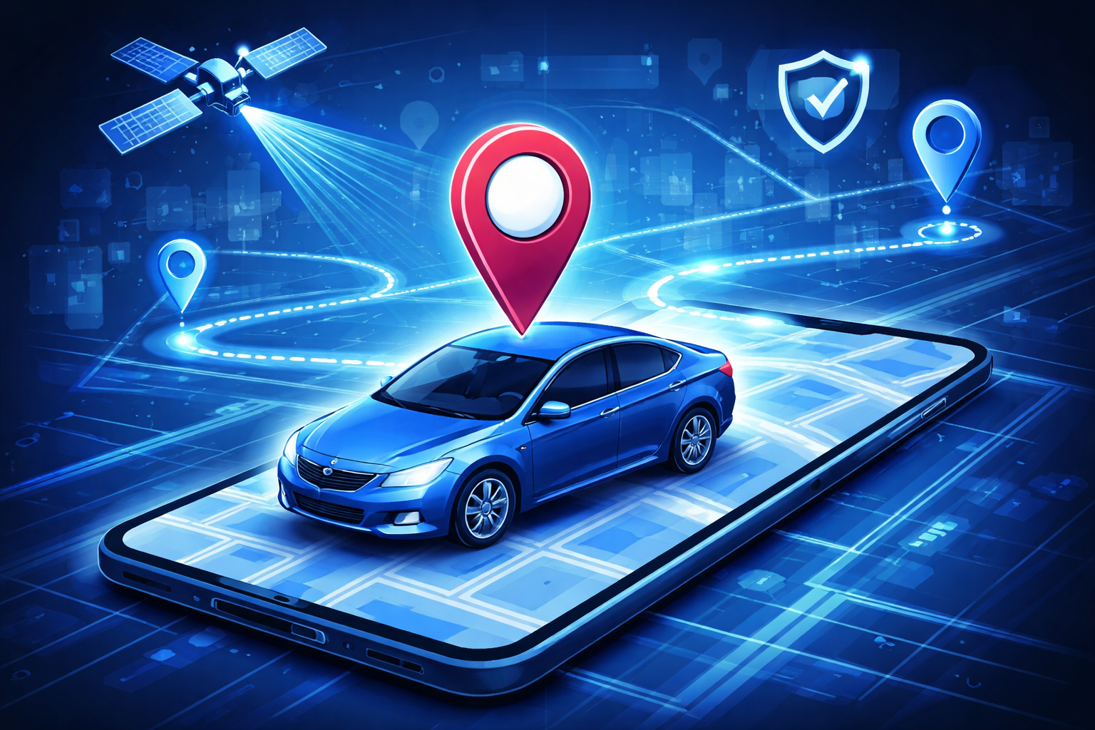 Auto de lujo rastreo GPS